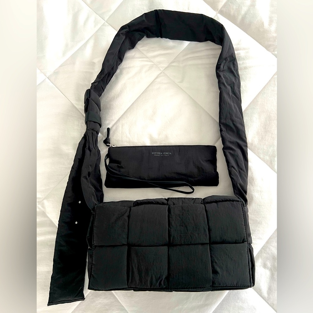 Bottega Veneta Padded Tech Cassette Bag in Black
